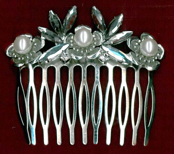 HAIR COMB - NICKEL/IV