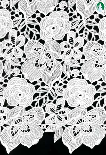 ECO RECYCLED POLYESTER GUIPURE LACE - IVORY