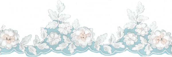 3d Beaded Lace Edging - Iv/pink