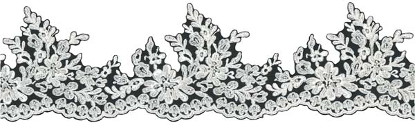 CORDED BEADED EDGING - IVORY