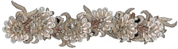 CRYSTAL BEADED MOTIF (SOLD SINGULARLY) - ANT ROSE